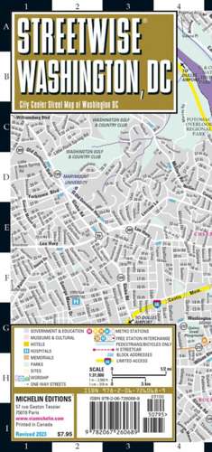 Streetwise Washington DC Map - Laminated City Center Street Map of Washington, DC de Michelin