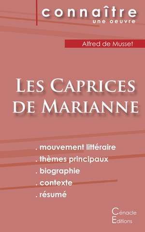 Fiche de lecture Les Caprices de Marianne de Musset (Analyse littéraire de référence et résumé complet) de Alfred De Musset