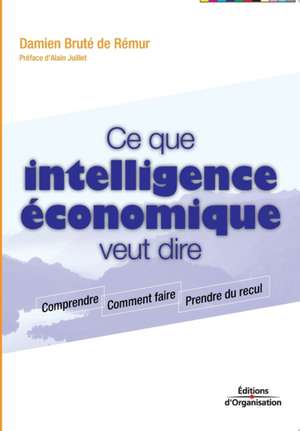 Ce que intelligence économique veut dire: Comprendre. Comment faire. Prendre du recul. de Damien Bruté de Rémur