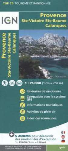 IGN 75 000 Provence Ste-Victoire Ste-Baume Calanques