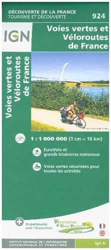 Voies Vertes et Véloroutes de France 1:1 000 000