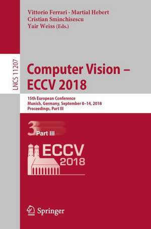 Computer Vision - ECCV 2018 de Vittorio Ferrari