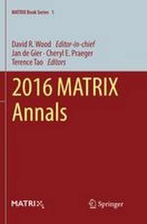 2016 MATRIX Annals de David R. Wood