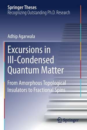 Excursions in Ill-Condensed Quantum Matter: From Amorphous Topological Insulators to Fractional Spins de Adhip Agarwala