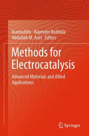 Methods for Electrocatalysis: Advanced Materials and Allied Applications de Inamuddin