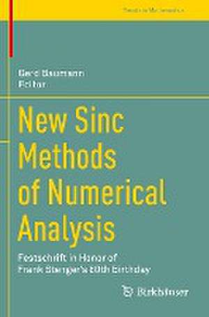 New Sinc Methods of Numerical Analysis: Festschrift in Honor of Frank Stenger's 80th Birthday de Gerd Baumann