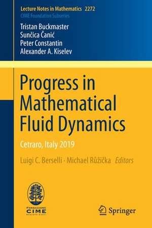 Progress in Mathematical Fluid Dynamics: Cetraro, Italy 2019 de Tristan Buckmaster