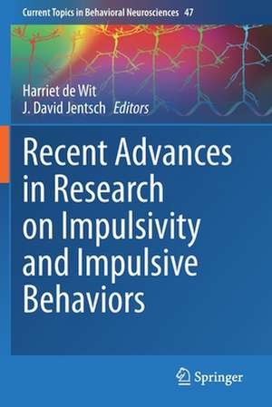 Recent Advances in Research on Impulsivity and Impulsive Behaviors de Harriet de Wit