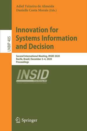 Innovation for Systems Information and Decision de Adiel Teixeira de Almeida