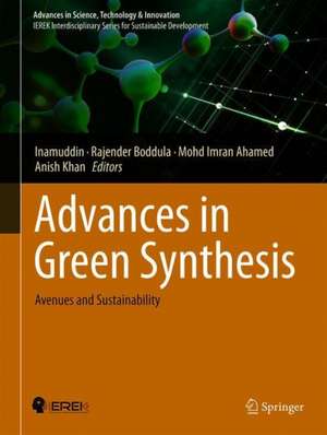 Advances in Green Synthesis: Avenues and Sustainability de Inamuddin