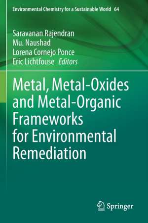 Metal, Metal-Oxides and Metal-Organic Frameworks for Environmental Remediation de Saravanan Rajendran