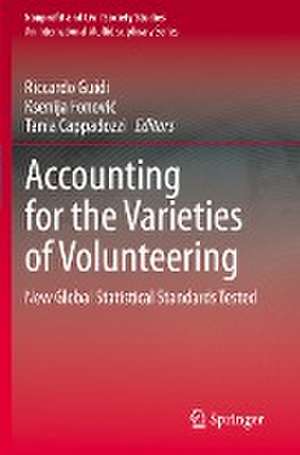 Accounting for the Varieties of Volunteering: New Global Statistical Standards Tested de Riccardo Guidi