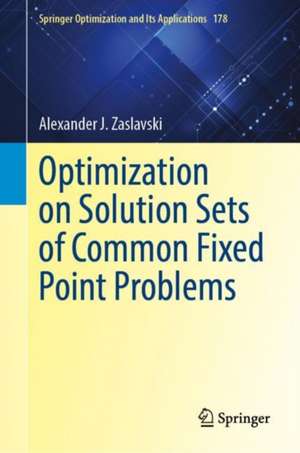 Optimization on Solution Sets of Common Fixed Point Problems de Alexander J. Zaslavski