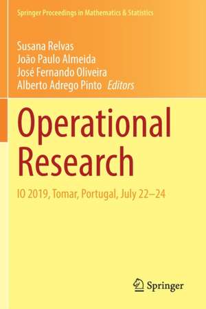 Operational Research: IO 2019, Tomar, Portugal, July 22–24 de Susana Relvas