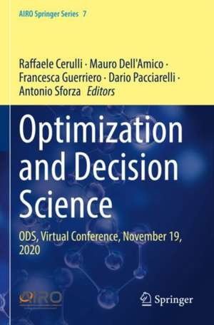 Optimization and Decision Science: ODS, Virtual Conference, November 19, 2020 de Raffaele Cerulli