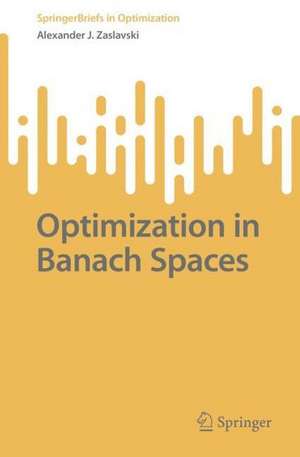 Optimization in Banach Spaces de Alexander J. Zaslavski