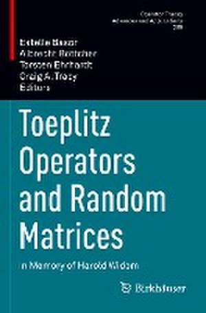 Toeplitz Operators and Random Matrices: In Memory of Harold Widom de Estelle Basor