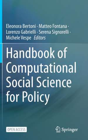 Handbook of Computational Social Science for Policy de Eleonora Bertoni