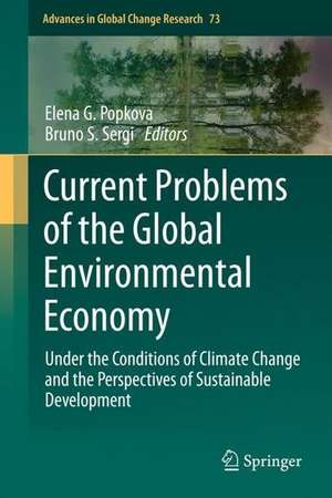 Current Problems of the Global Environmental Economy Under the Conditions of Climate Change and the Perspectives of Sustainable Development de Elena G. Popkova