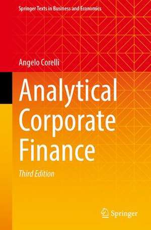 Analytical Corporate Finance de Angelo Corelli