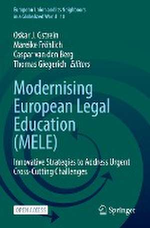 Modernising European Legal Education (MELE): Innovative Strategies to Address Urgent Cross-Cutting Challenges de Oskar J. Gstrein