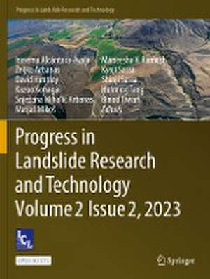 Progress in Landslide Research and Technology, Volume 2 Issue 2, 2023 de Irasema Alcántara-Ayala