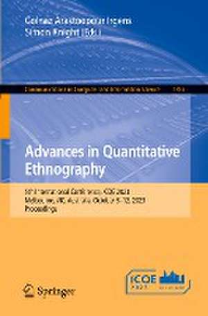 Advances in Quantitative Ethnography: 5th International Conference, ICQE 2023, Melbourne, VIC, Australia, October 8–12, 2023, Proceedings de Golnaz Arastoopour Irgens