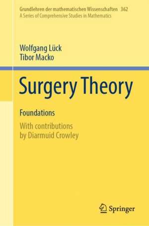 Surgery Theory de Wolfgang Lück