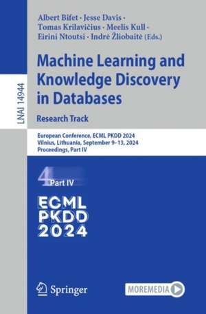 Machine Learning and Knowledge Discovery in Databases. Research Track de Albert Bifet