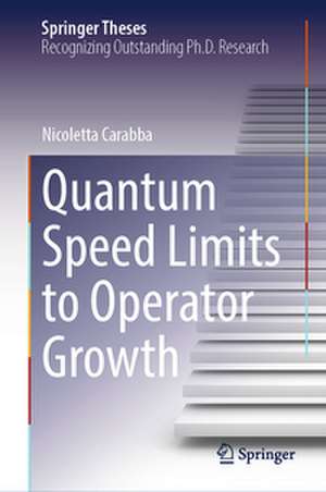Quantum Speed Limits to Operator Growth de Nicoletta Carabba