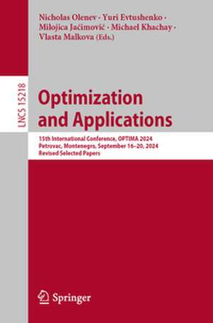 Optimization and Applications de Nicholas Olenev