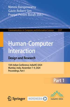 Human-Computer Interaction. Design and Research de Nimmi Rangaswamy