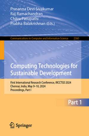 Computing Technologies for Sustainable Development de Prasanna Devi Sivakumar