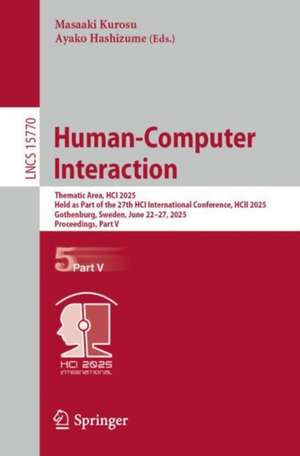Human-Computer Interaction de Masaaki Kurosu