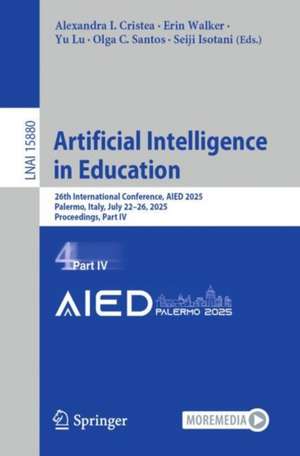 Artificial Intelligence in Education de Alexandra I. Cristea