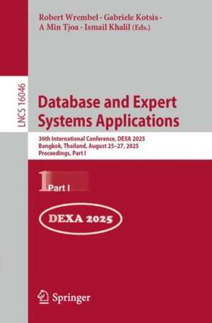Database and Expert Systems Applications de Robert Wrembel