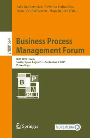 Business Process Management Forum de Arik Senderovich