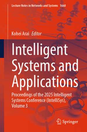 Intelligent Systems and Applications de Kohei Arai