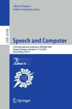 Speech and Computer de Alexey Karpov
