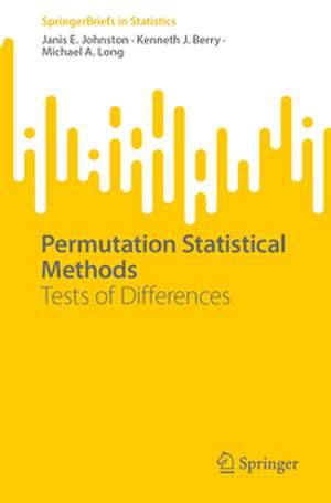 Permutation Statistical Methods de Janis E Johnston