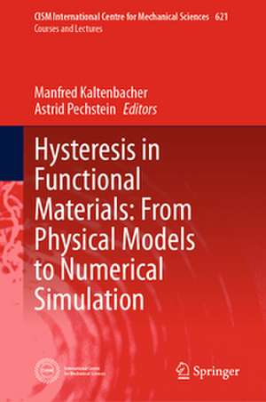 Hysteresis in Functional Materials: From Physical Models to Numerical Simulation de Manfred Kaltenbacher