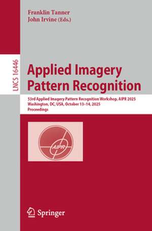 Applied Imagery Pattern Recognition de Franklin Tanner