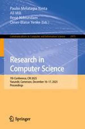 Research in Computer Science de Ali Mili