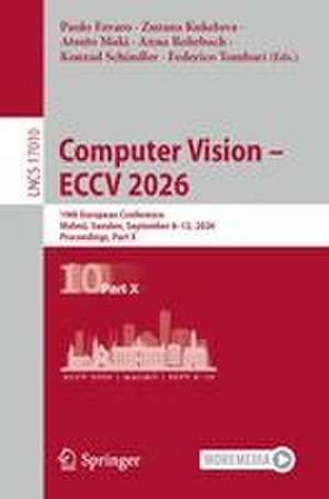 Computer Vision - ECCV 2026 de Anna Rohrbach