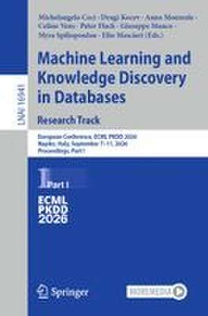 Machine Learning and Knowledge Discovery in Databases. Research Track de Anna Monreale