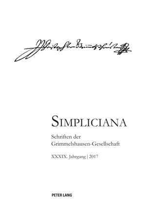 Simpliciana XXXIX (2017)