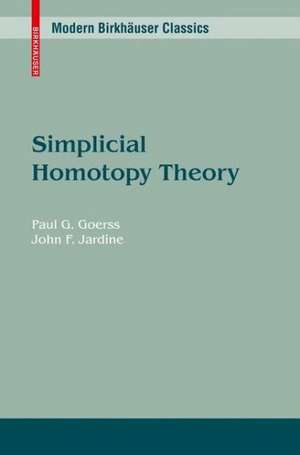 Simplicial Homotopy Theory de Paul G. Goerss