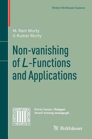 Non-vanishing of L-Functions and Applications de M. Ram Murty