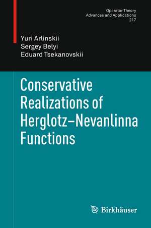 Conservative Realizations of Herglotz-Nevanlinna Functions de Yuri Arlinskii