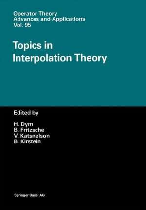 Topics in Interpolation Theory de Bernd Fritzsche